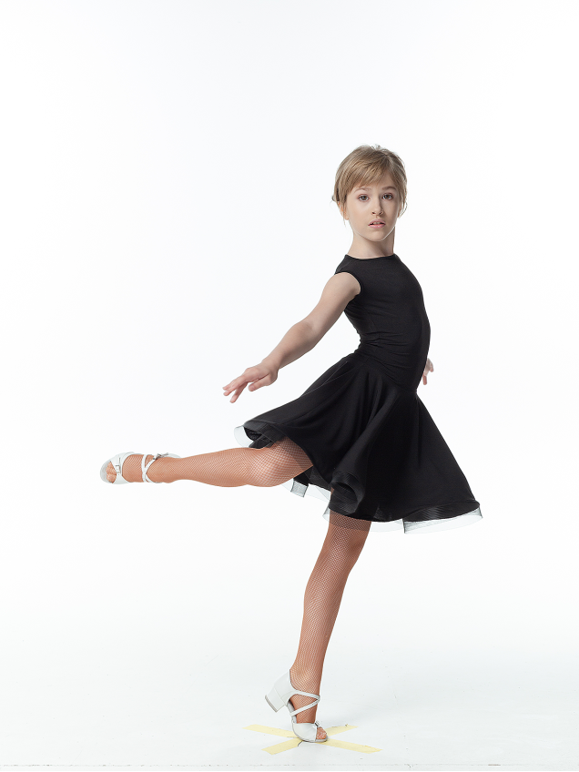 Сукня PL487# для дівчинки, чорний, масло