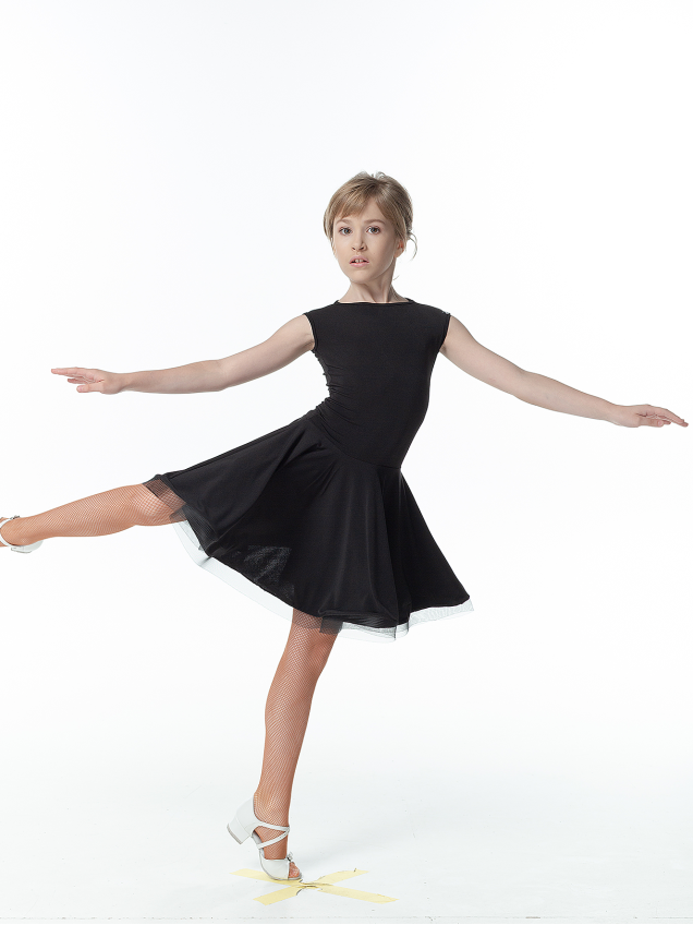 Сукня PL487# для дівчинки, чорний, масло