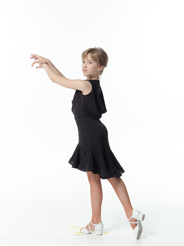 Сукня PL481# для дівчинки, чорний, масло