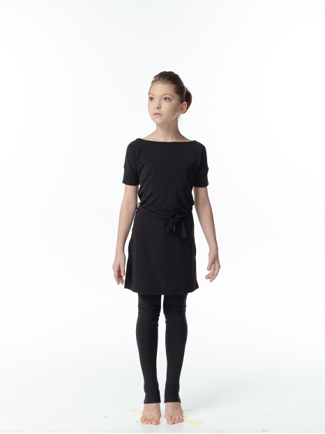 Сукня-туніка TN465KR для дівчинки, чорний, масло