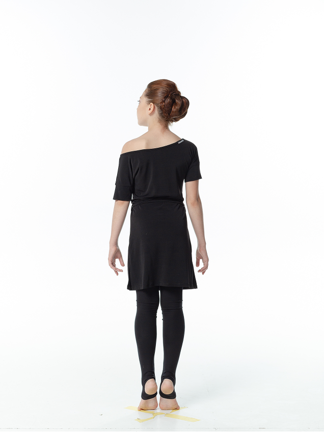 Сукня-туніка TN465KR для дівчинки, чорний, масло