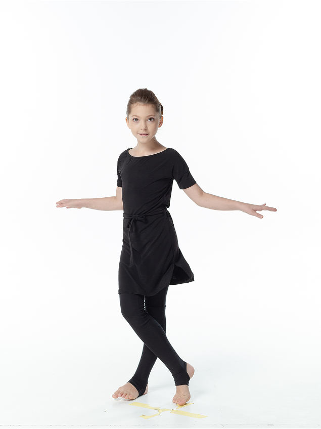 Сукня-туніка TN465KR для дівчинки, чорний, масло