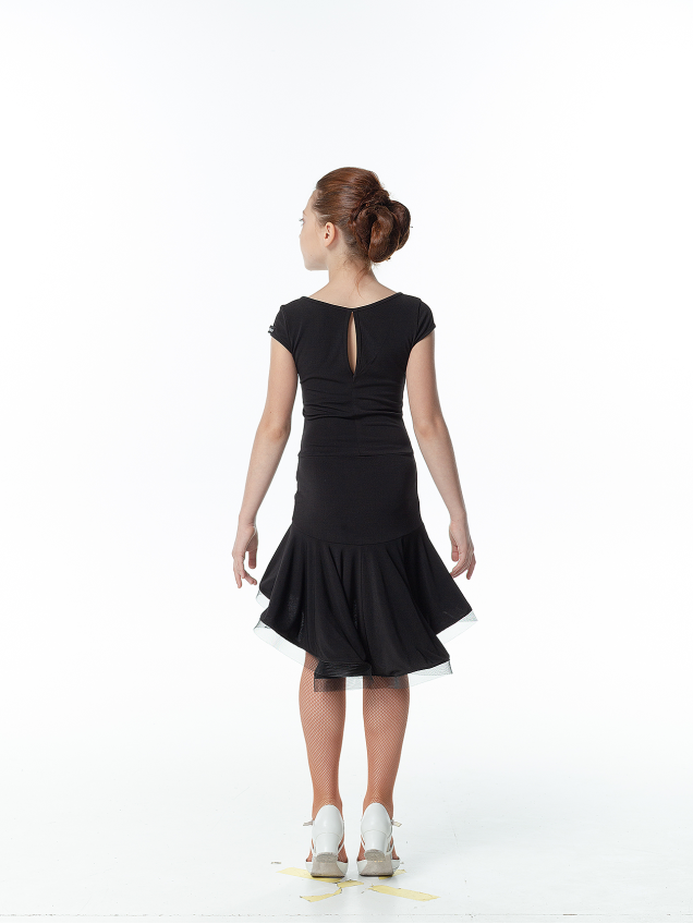 Сукня PL215KR# для дівчинки, чорний, масло