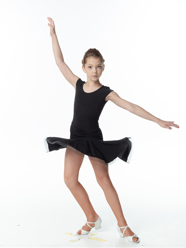 Сукня PL215KR# для дівчинки, чорний, масло