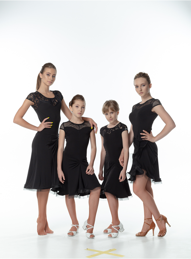 Сукня PL422-17# жіноча, чорний, масло, сітка