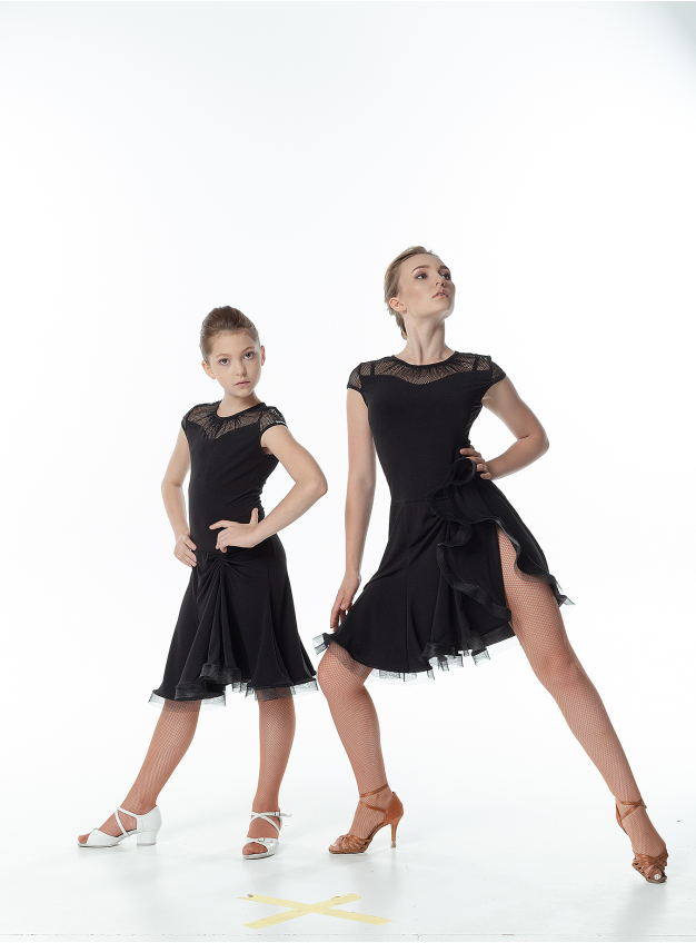 Сукня PL422-17# жіноча, чорний, масло, сітка