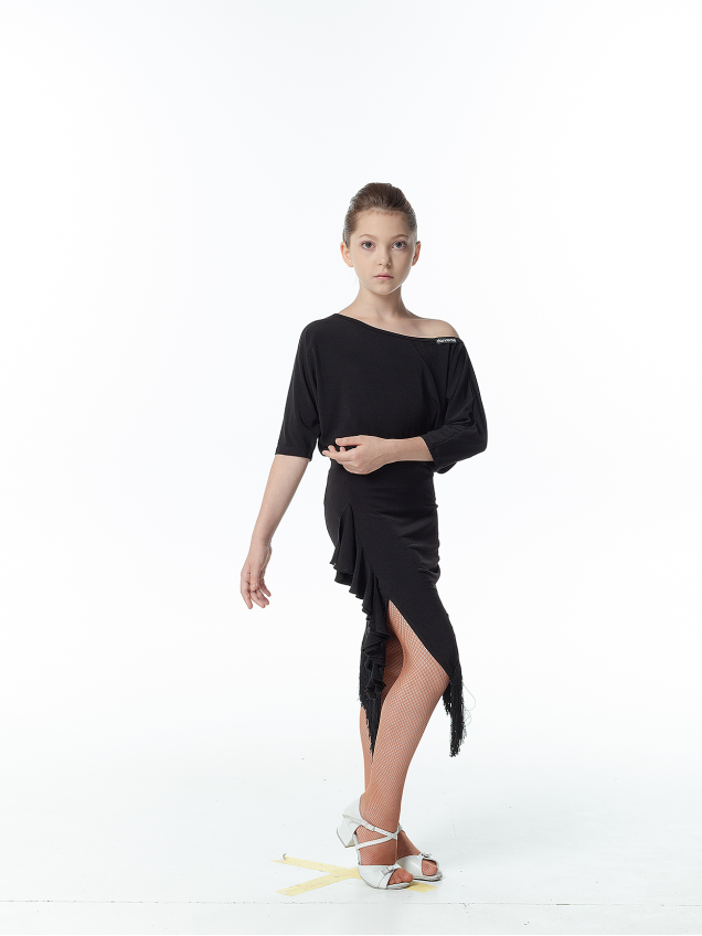 Блуза BL241 для дівчинки, чорний, масло