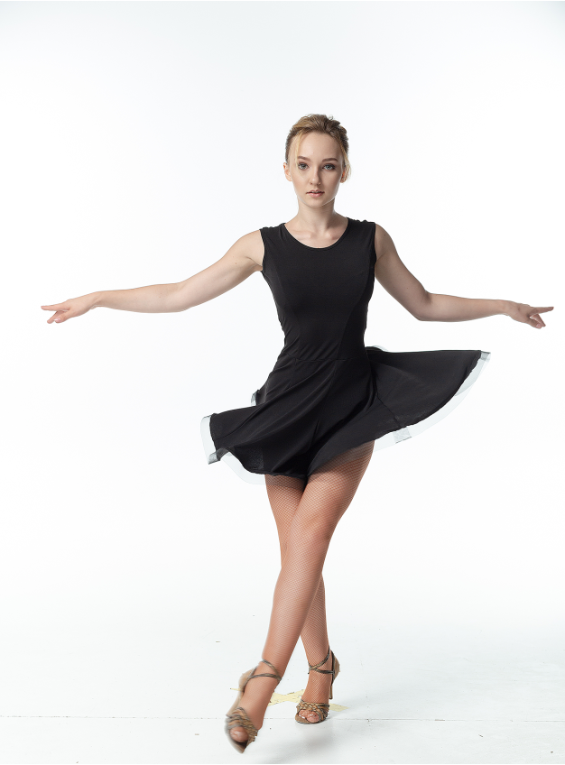 Сукня PL140-19# жіноча, чорний, масло, сітка