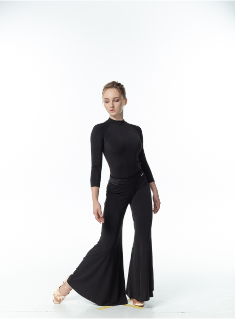 Turtleneck Top GL708DR female, Black, crepe