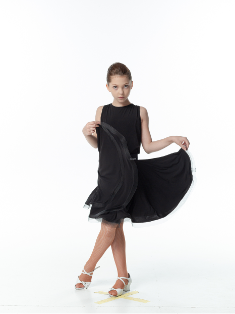 Блуза BL165 для дівчинки, чорний, масло