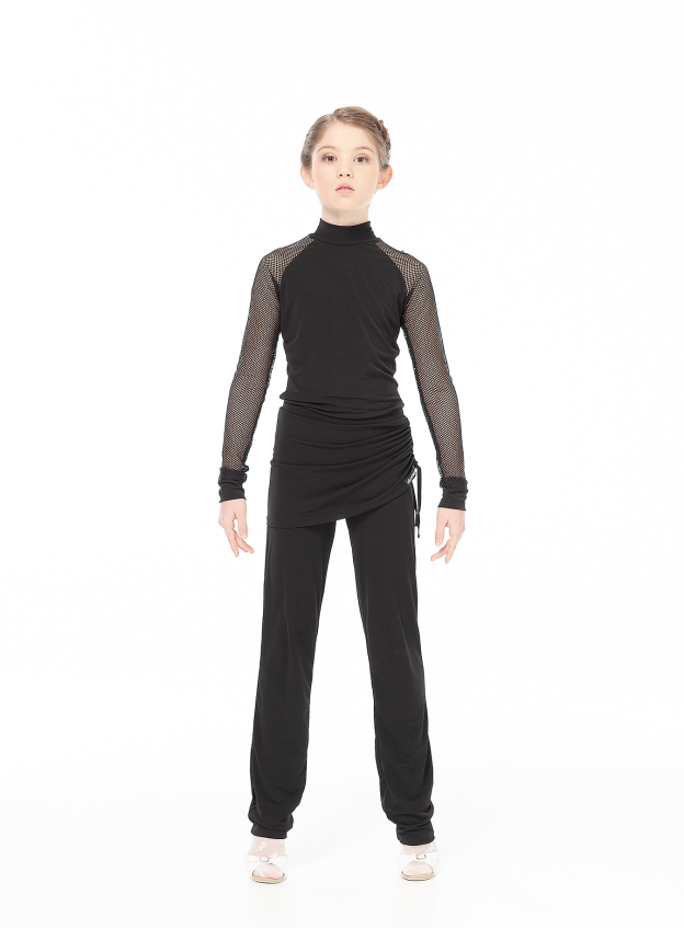 Штани BRL399 для дівчинки, чорний, масло