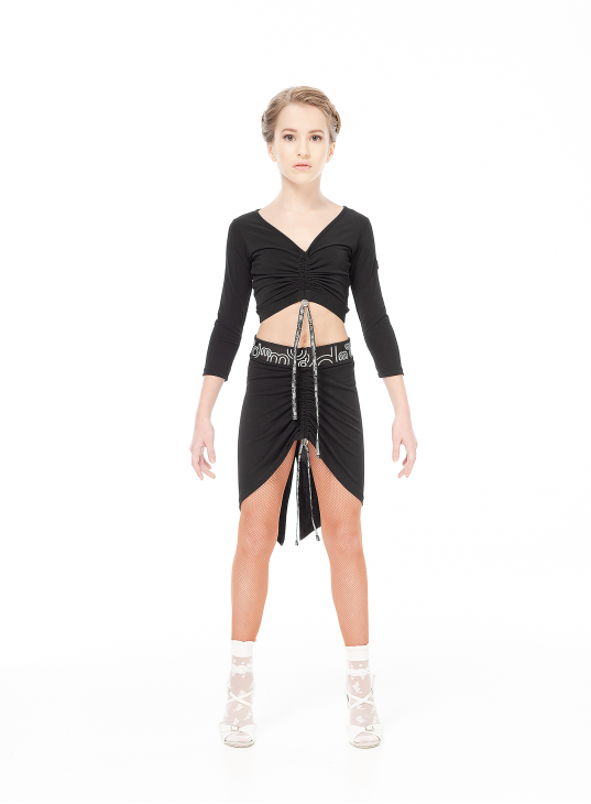 Топ TP777 для девочки, черный, масло