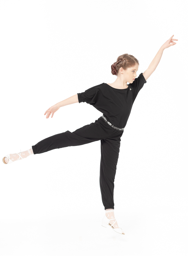 Штани BRL751 для дівчинки, чорний, масло