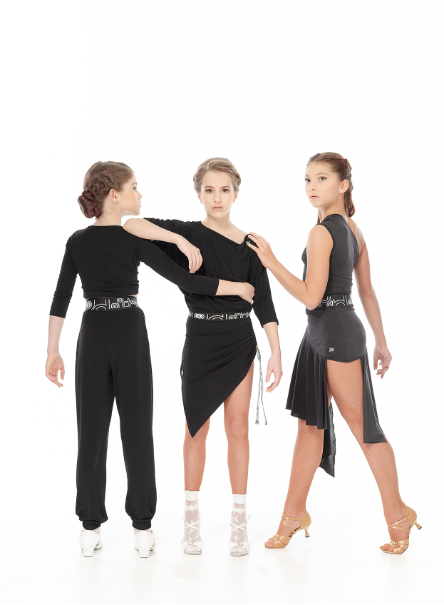 Штани BRL751 для дівчинки, чорний, масло