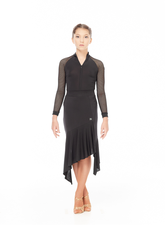 Юбка UL558-14 для девочки, черный, микромасло