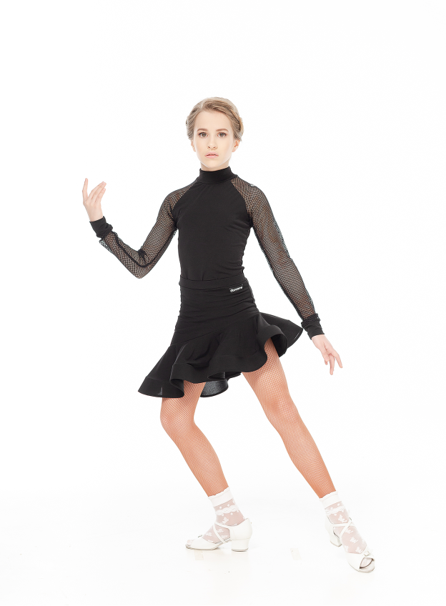 Спідниця UL611# для дівчинки, чорний, масло