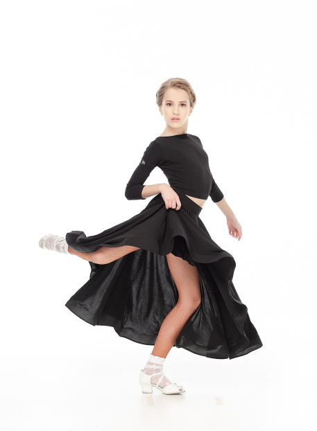 Dance Me Skirt US435# children's, oil/crinoline, black