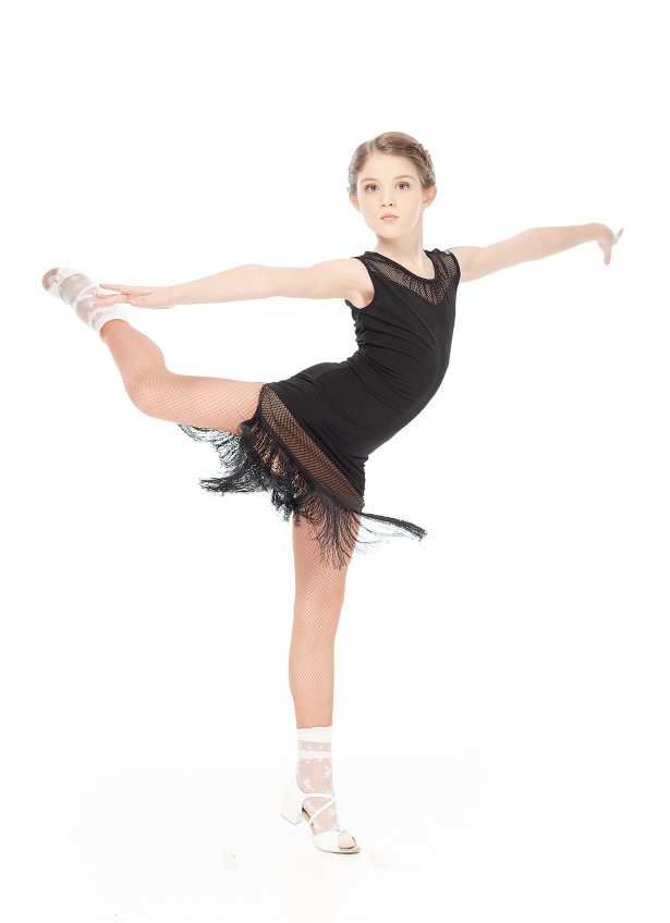 Сукня PL220-17 для дівчинки, чорний, масло, сітка