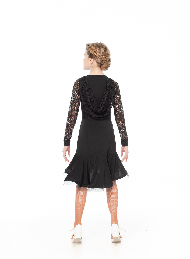 Сукня PL731-11# для дівчинки, чорний, масло, гіпюр