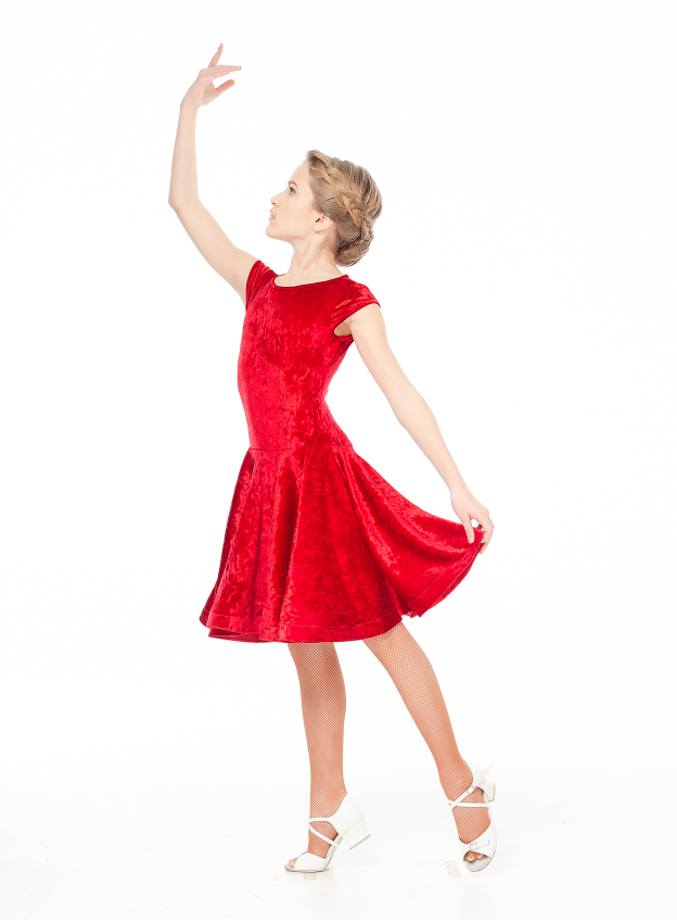 Dance Me Бейсік BS509-13С# дитячий, Оксамит/кринолін, червоний