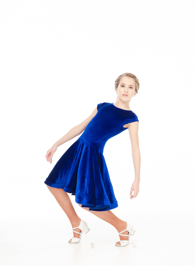 Dance Me Бейсік BS509-13# дитячий, Оксамит/кринолін, електрик
