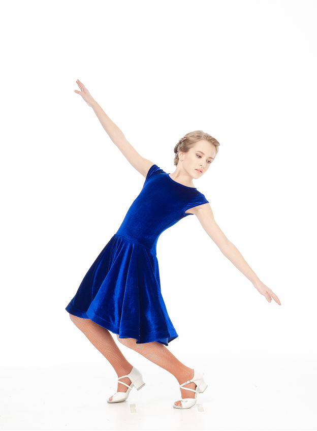 Dance Me Бейсік BS509-13# дитячий, Оксамит/кринолін, електрик