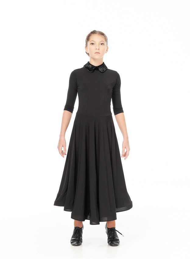 Сукня PS732# для дівчинки, чорний, масло, бархат