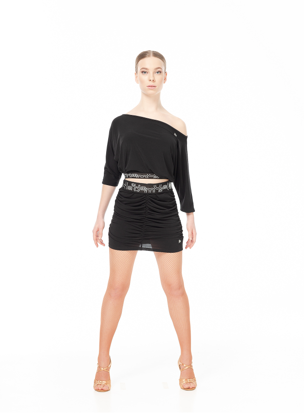 Dance Me Юбка для латины UL762-14 женская, масло, черный