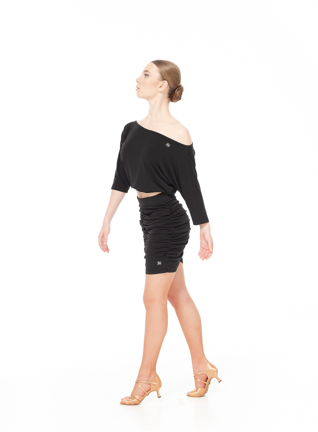 Dance Me Юбка для латины UL762-14 женская, масло, черный