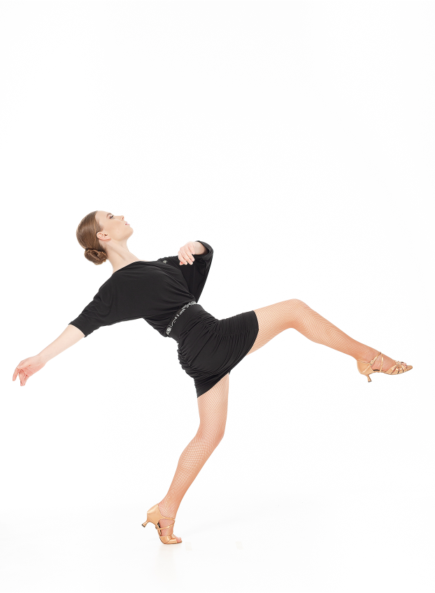 Dance Me Юбка для латины UL762-14 женская, масло, черный