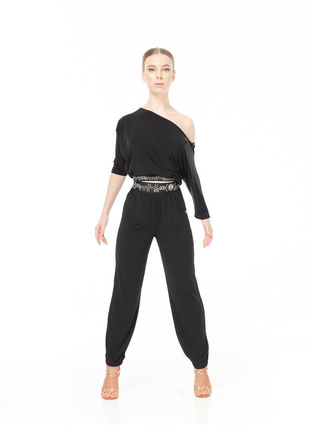 Dance Me Штани латина BRL751 жіночі, масло, чорний