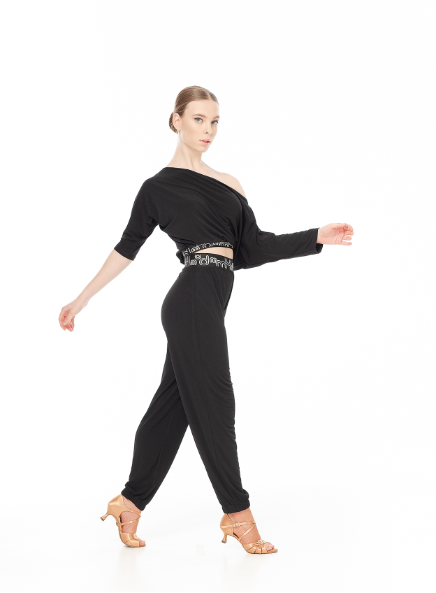 Dance Me Штани латина BRL751 жіночі, масло, чорний