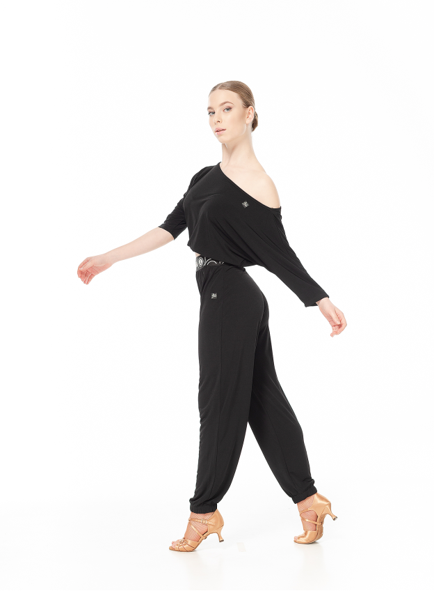 Dance Me Штани латина BRL751 жіночі, масло, чорний