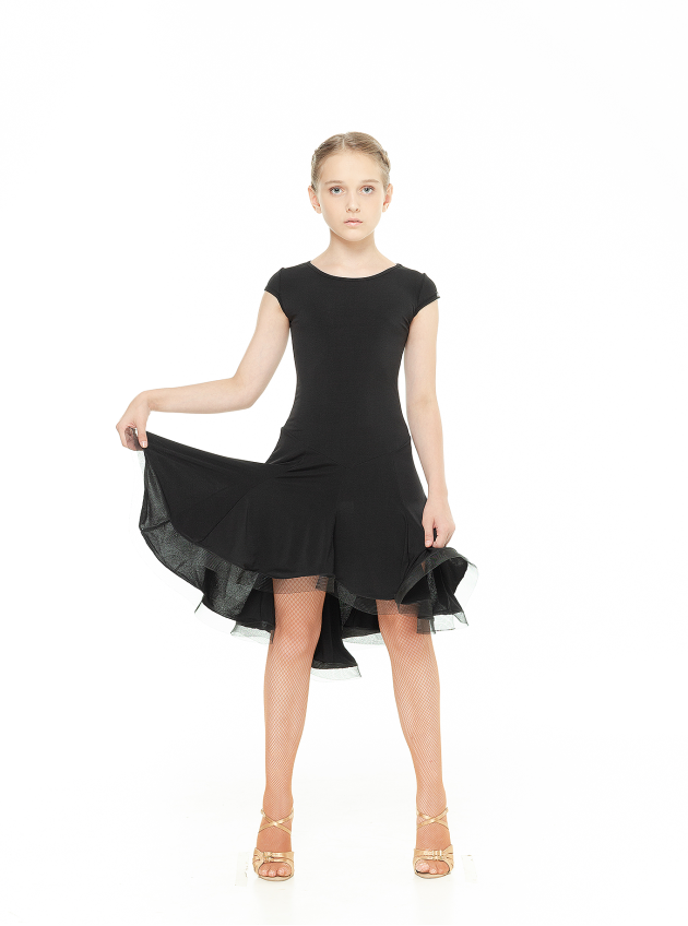 Сукня PL204KR# для дівчинки, чорний, масло