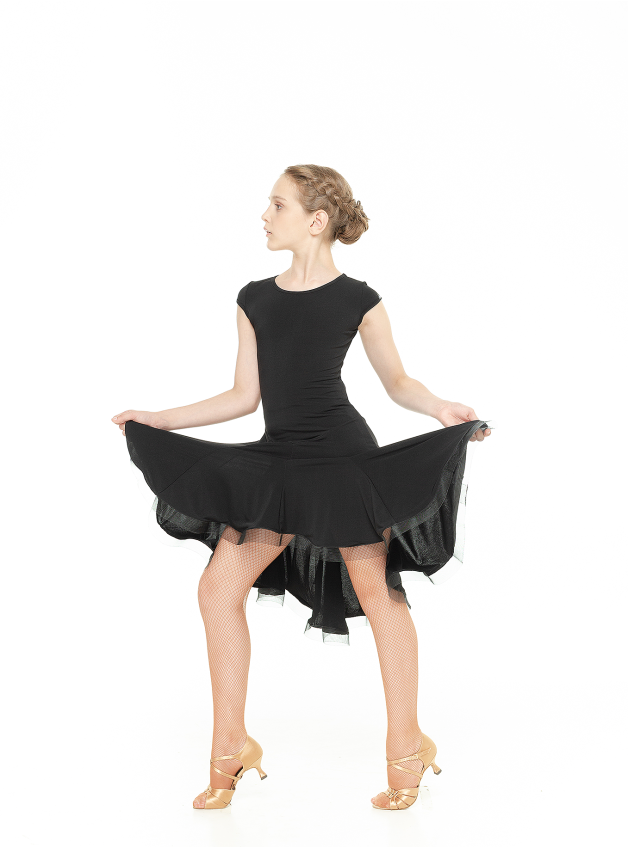 Сукня PL204KR# для дівчинки, чорний, масло