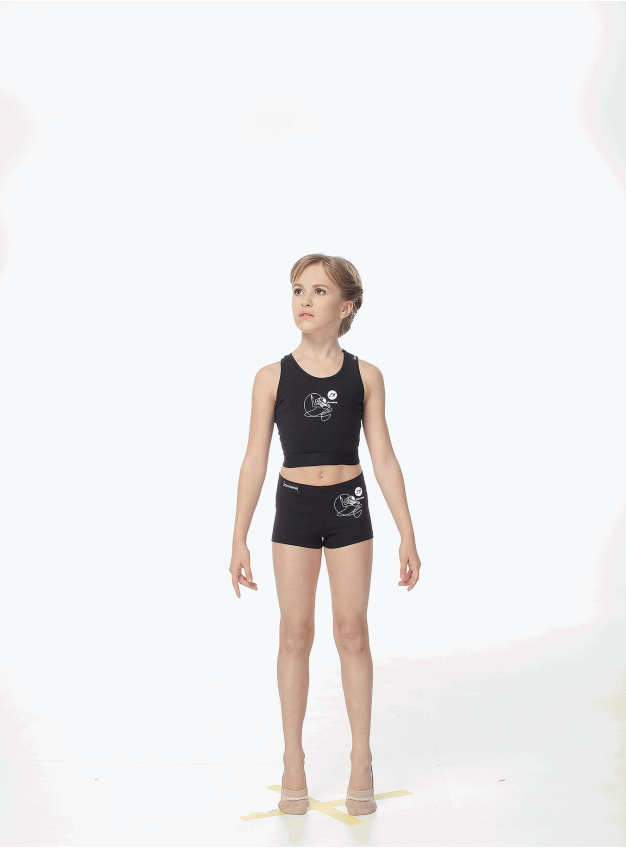 Топ TP609-7 для дівчинки, чорний, бавовна