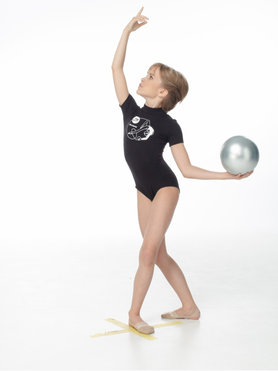 Купальник стійка K113KR-7 для дівчинки, чорний, бавовна