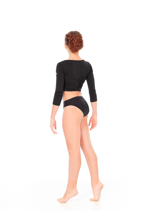 Brief TR340 for a girl, Black, cotton