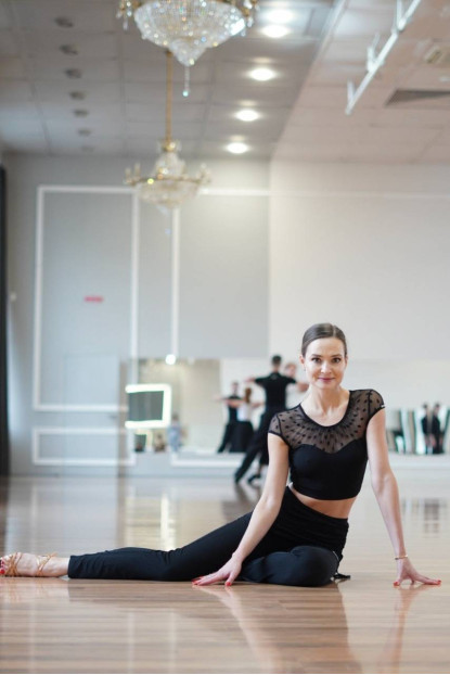 Топ TP922-6 женская, черный, масло, сетка