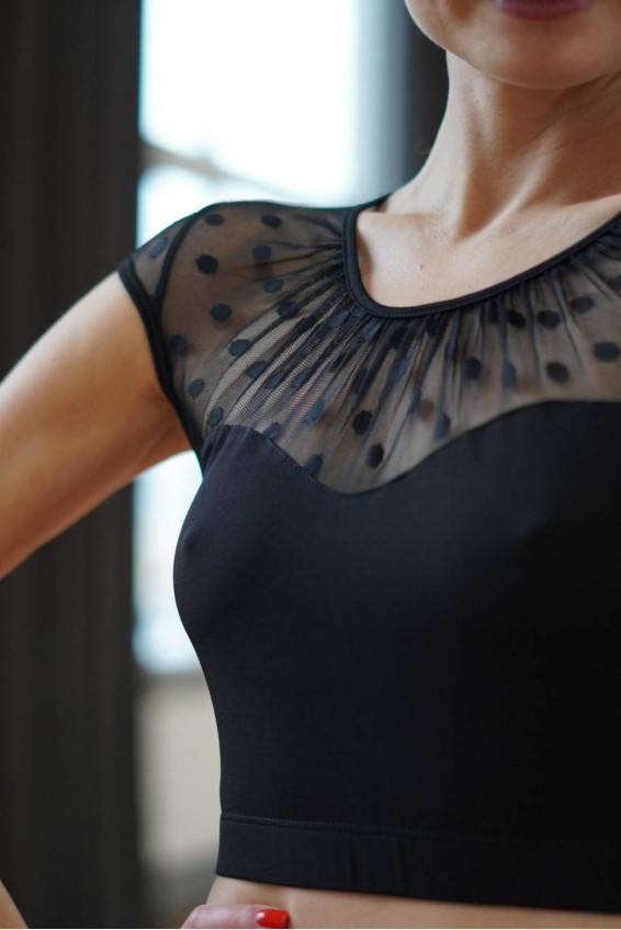 Топ TP922-6 жіноча, чорний, масло, сітка