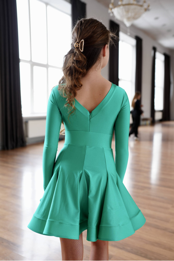 Бейсик BS536DR-372# для девочки, изумрудный, бифлекс итальянский