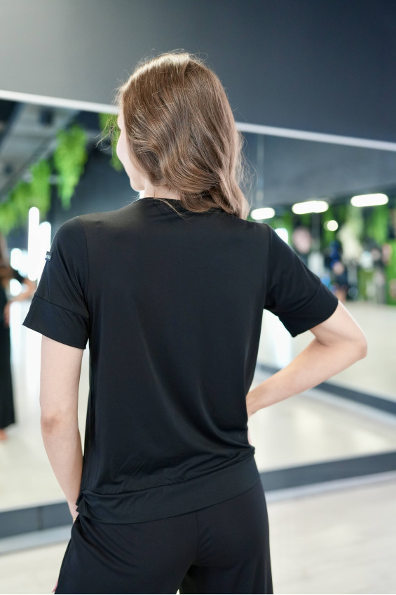 Блуза BL947KR жіноча, чорний, віскоза