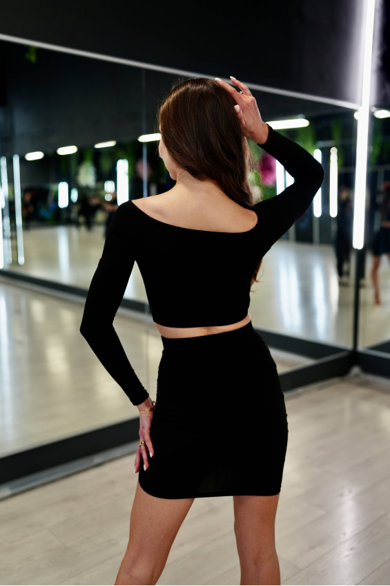 Юбка UL943-14 женская, черный, масло