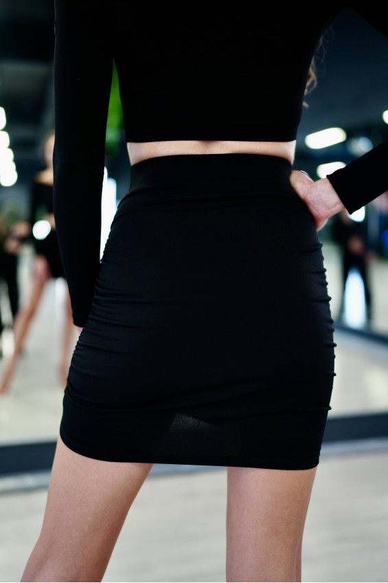 Юбка UL943-14 женская, черный, масло