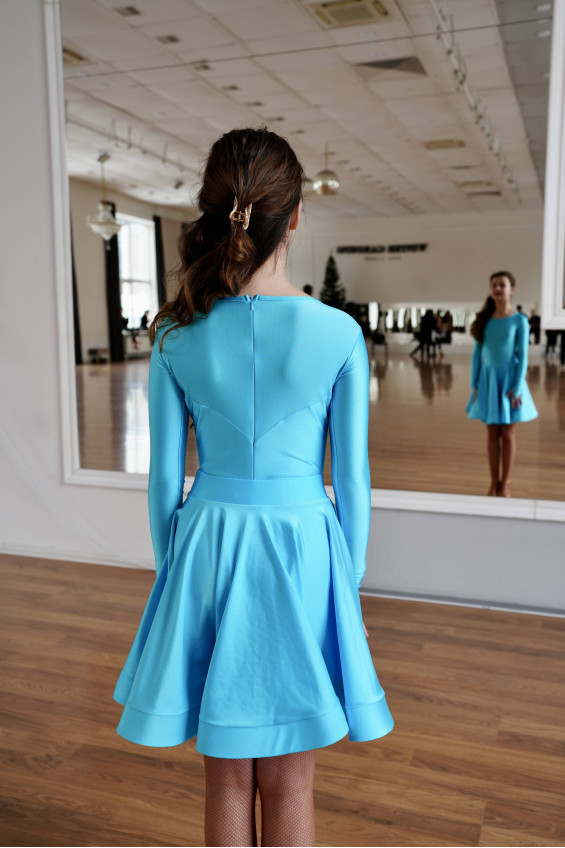 Бейсик BS319DR-402# для девочки, голубой, бифлекс итальянский