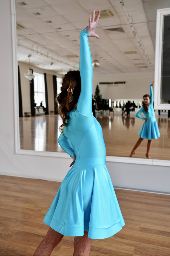 Бейсик BS319DR-402# для девочки, голубой, бифлекс итальянский