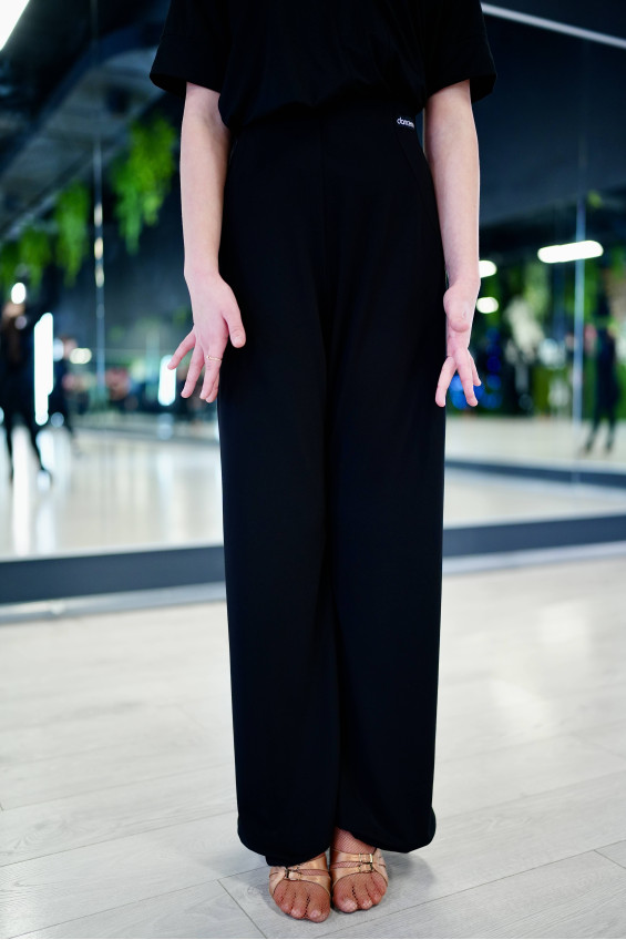 Штани BRL940 для дівчинки, чорний, віскоза