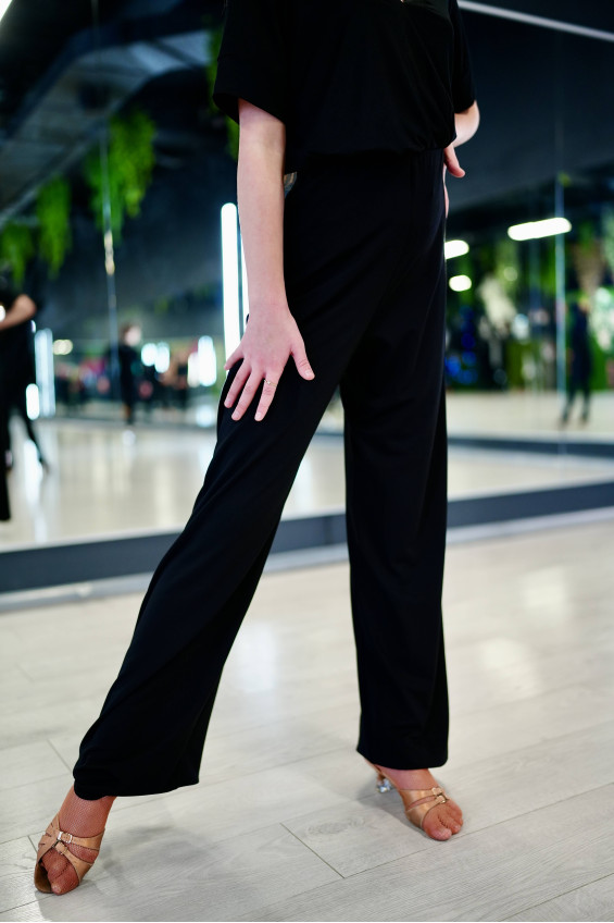 Штани BRL940 для дівчинки, чорний, віскоза