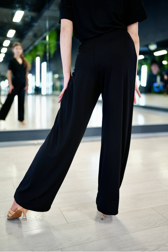 Штани BRL940 для дівчинки, чорний, віскоза