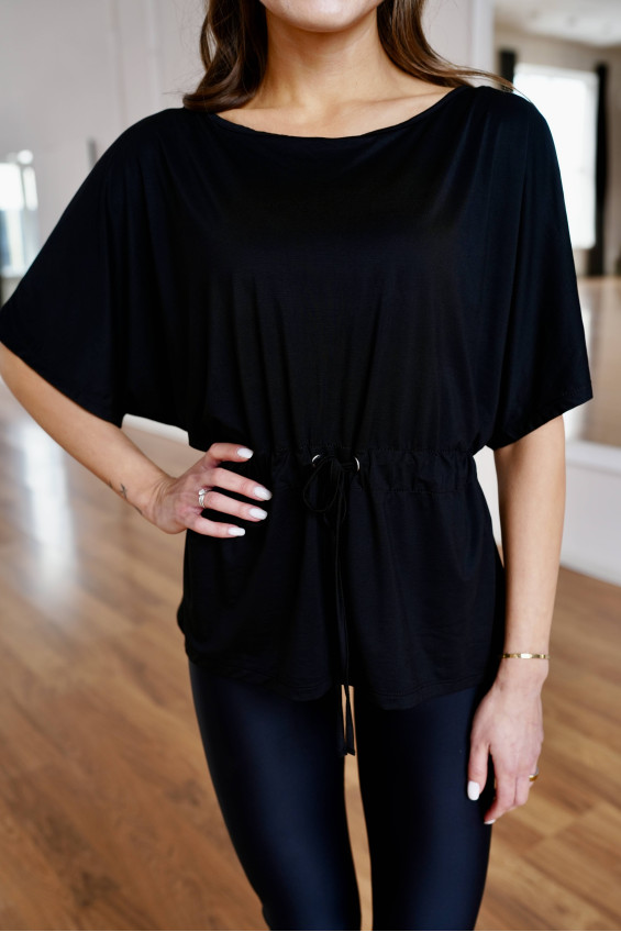 Crop top TP968 female, black, viscose